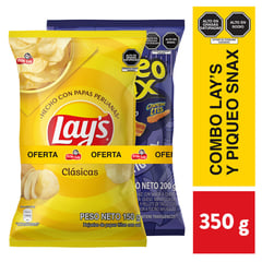 LAYS - Pack Papas Lay's Clásicas 150g y Piqueo Snax 200g