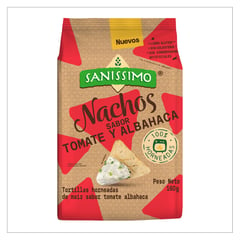 SANISSIMO - NACHOS TOMATE Y ALBAHACA 160G