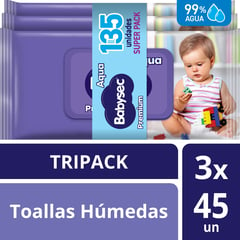 BABYSEC - Packx3 Toalla Humeda Premium 45 Und