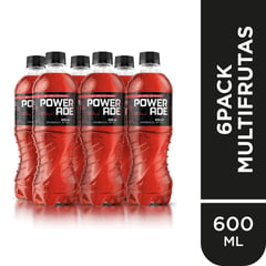 POWERADE - 6PACK REHIDRATANTE MULTIFRUTAS 600ML