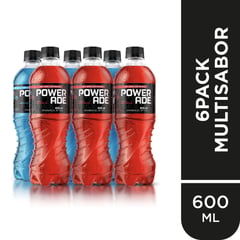 POWERADE - Six Pack Rehidratante Surtido Mora y Multifrutas