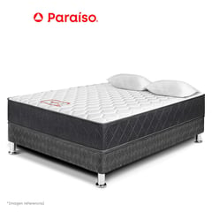 PARAISO - Cama Majestic Gris 2 Plazas