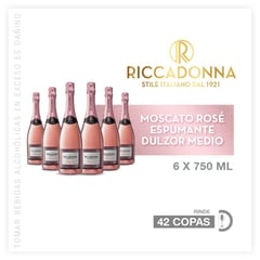 RICCADONNA - Espumante Rose 6 Unidades