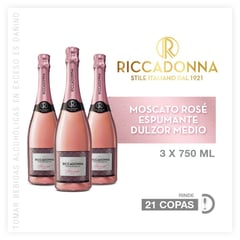 RICCADONNA - Espumante Rose 3 Unidades