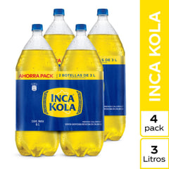 INCA KOLA - Fourpack Gaseosa Bt 3L