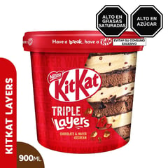 DONOFRIO - Helado Kit Kat Triple Layers Pote 900 mL