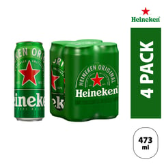 HEINEKEN - Four Pack Lata 473mL