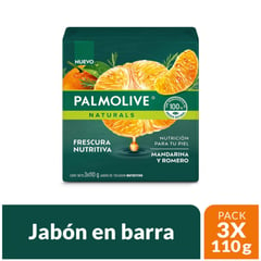 PALMOLIVE - Jabón Mandarina y Romero en barra 3 x 110 g