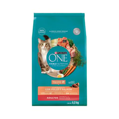 PURINA ONE - Alimento Gato Esterilizado Pollo Salmón 6 Kg