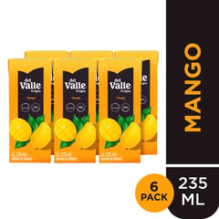 FRUGOS DEL VALLE - Six Pack Mango Fresa 235 mL