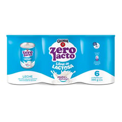 GLORIA - Sixpack Leche Zero Lacto x 390 g