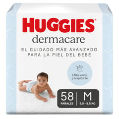 HUGGIES - Pañal Dermacare M Bolsa 58 und