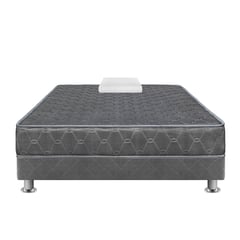 FORLI - Cama Americana Jallpa Gris 1.5 Plazas + Sofa Cama