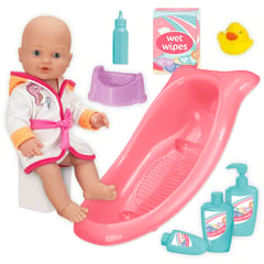 LOKO TOYS - Muñeca Drink Wet Hora de Baño 40 cm