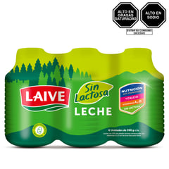 LAIVE - Sixpack Leche Sin Lactosa Practitarro x 390 g