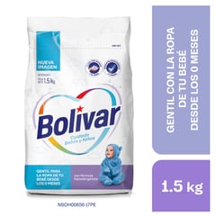 BOLIVAR - Detergente en Polvo Bolívar Cuidado Bebés y Niños Bolsa 1.5kg