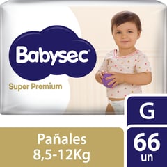 BABYSEC - Pañal Super Premium g 66 und