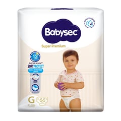 BABYSEC - Pañal Super Premium g 66 und