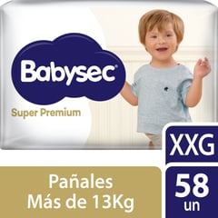 BABYSEC - Pañal Super Premium Xxg 58 und