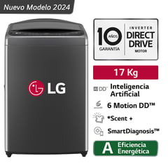 LG - Lavadora WT17BV6T 17 Kg AI DD Carga Superior Negro