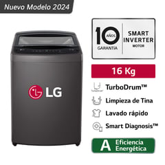 LG - Lavadora WT16BVTB 16 Kg TurboDrum Carga Superior Negro