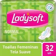 LADYSOFT - Toalla Higiénica Normal Tela Suave 32 und