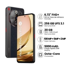 ZTE - Smartphone Nubia Focus Pro 8+256 Gb 4Ff Negro