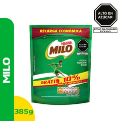 MILO - Mezcla Granulado Malta Cacao Doypack x 385 g