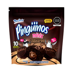 MARINELA - Minix Pingüinos Triple Chocolate 10P 200G Doypack