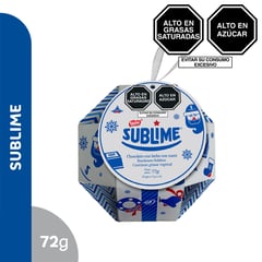 SUBLIME - Chocolate Con Leche Maní Navidad 72 g