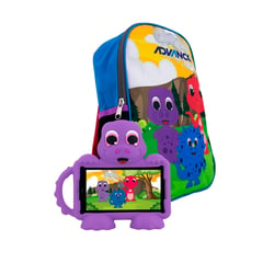 ADVANCE - Tablet Kids Dino Mochila 2 + 32GB 4G Morado